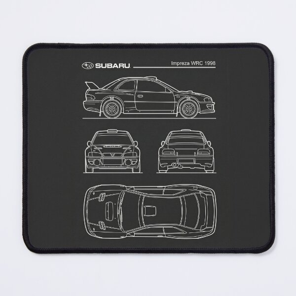 Item preview, Subaru Impreza WRC 1998 Blueprint Classic 90s JDM Rally Car Outline designed and sold by Motorline44.