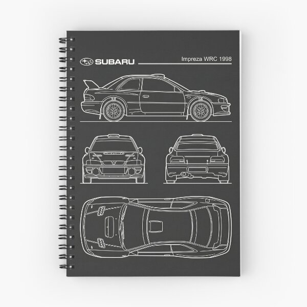 Item preview, Subaru Impreza WRC 1998 Blueprint Classic 90s JDM Rally Car Outline designed and sold by Motorline44.