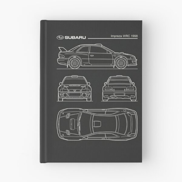 Item preview, Subaru Impreza WRC 1998 Blueprint Classic 90s JDM Rally Car Outline designed and sold by Motorline44.