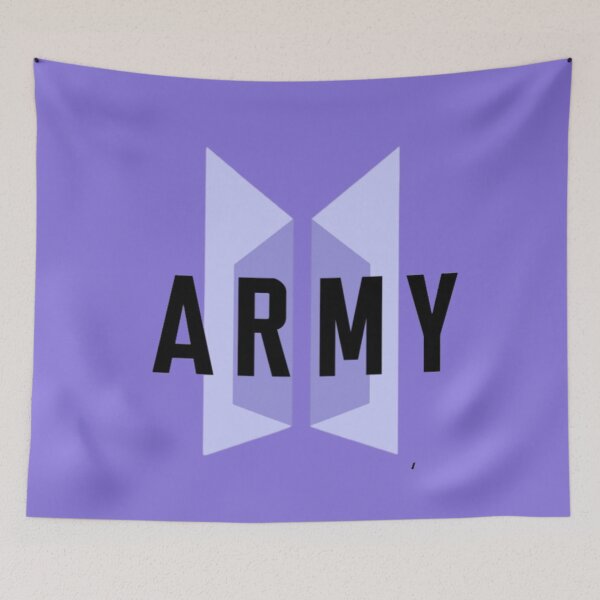 Item preview, ARMY BTS Purple Minimalist Logo | Kpop Fan Design | Bangtan Inspired Sticker Shirt Gift  designed and sold by Feminine Energy Studio .