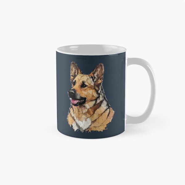 Item preview, Geometric German Shepherd – Modern Pet Art designed and sold by Tklezardesigns.