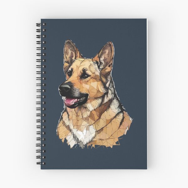 Item preview, Geometric German Shepherd – Modern Pet Art designed and sold by Tklezardesigns.