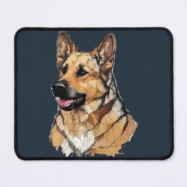 Item preview, Geometric German Shepherd – Modern Pet Art designed and sold by Tklezardesigns.