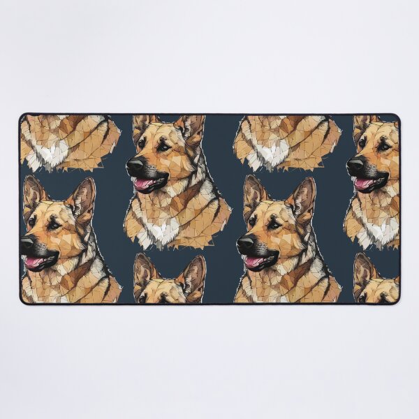 Item preview, Geometric German Shepherd – Modern Pet Art designed and sold by Tklezardesigns.