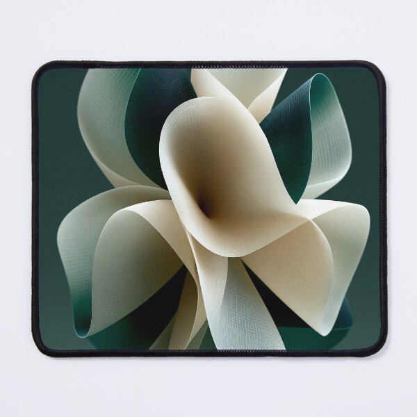 Item preview, Abstract Textile Sculpture | Cream & Teal Organic Flower Art designed and sold by SlowRegardArt.