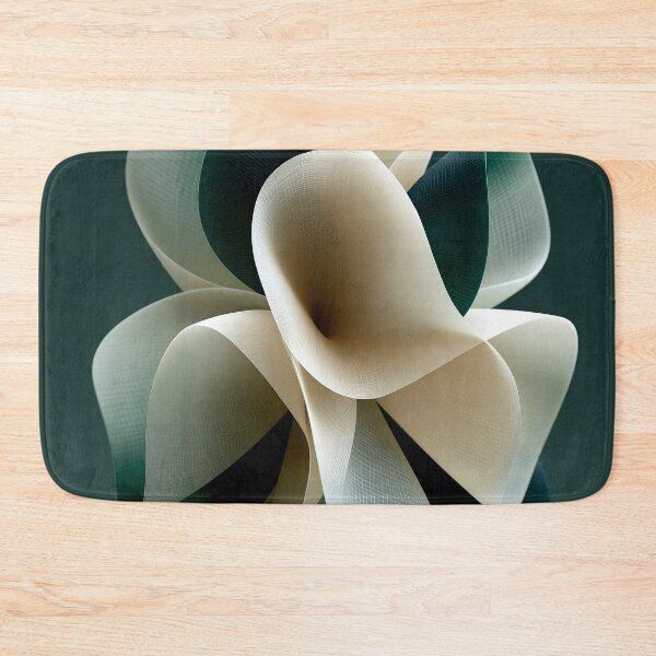 Item preview, Abstract Textile Sculpture | Cream & Teal Organic Flower Art designed and sold by SlowRegardArt.