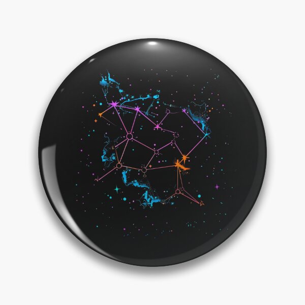 Item preview, Neon Constellation Map Minimalist Celestial Synthwave  designed and sold by RetroWaveArtCo.