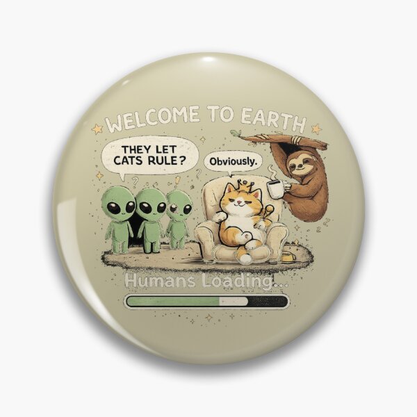 Item preview, Welcome to Earth Cat Rule Funny Alien Cat T-Shirts designed and sold by KDesignCrafts.