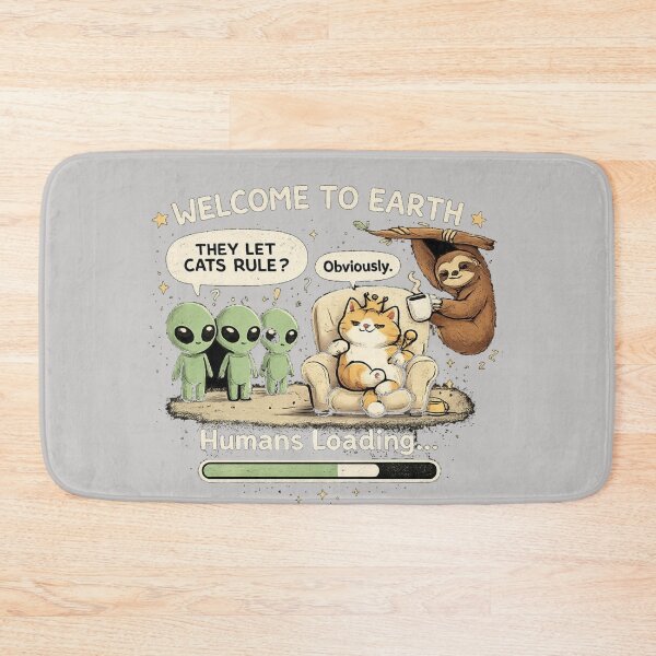 Item preview, Welcome to Earth Cat Rule Funny Alien Cat T-Shirts designed and sold by KDesignCrafts.