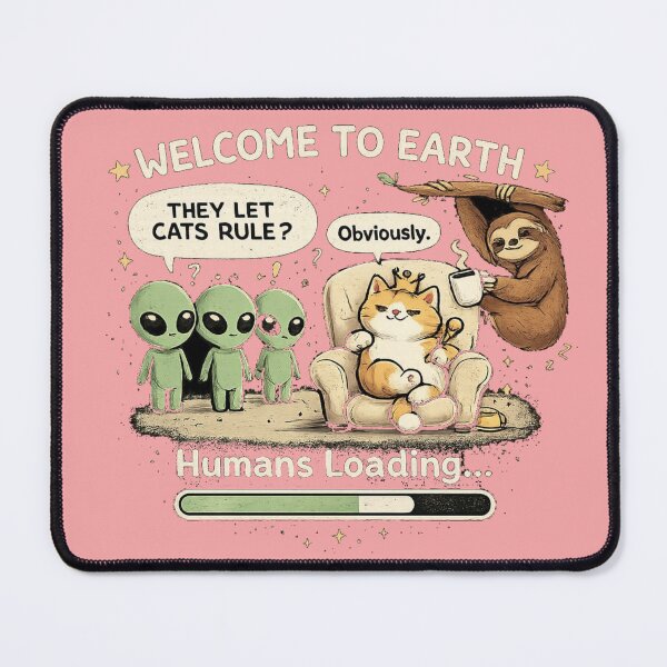 Item preview, Welcome to Earth Cat Rule Funny Alien Cat T-Shirts designed and sold by KDesignCrafts.