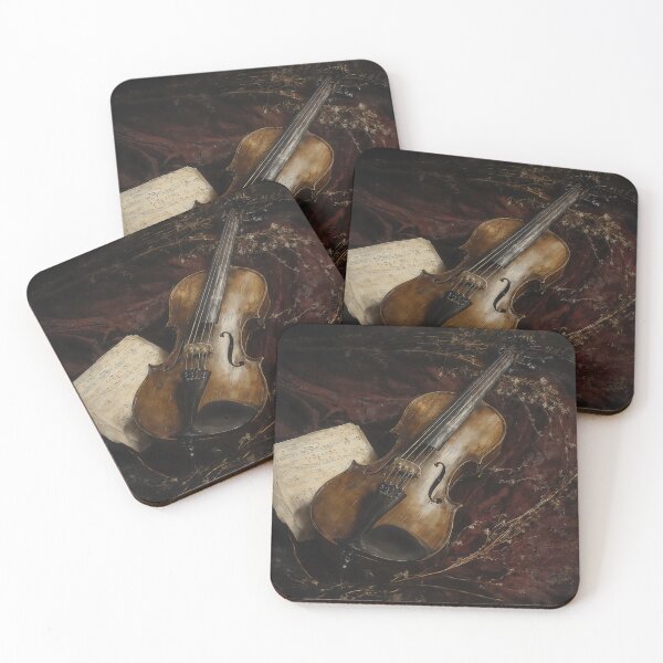 Item preview, Antique Violin Vintage Music Sheet Gothic Still Life Art designed and sold by DarkHolyQueen.