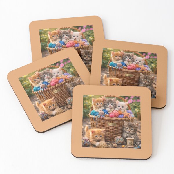 Item preview, The Basket of Playful Kittens. designed and sold by JoyNest = "The nest of joy".