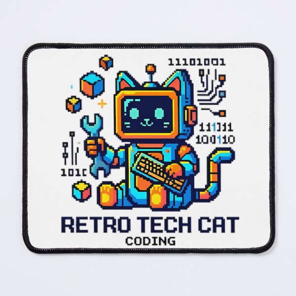 Item preview, Retro Tech Coding Catcoding cat designed and sold by GaditanoKbron.