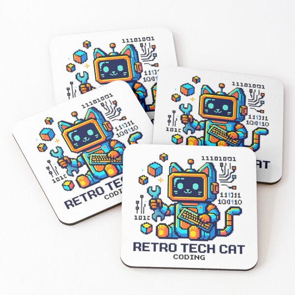 Item preview, Retro Tech Coding Catcoding cat designed and sold by GaditanoKbron.