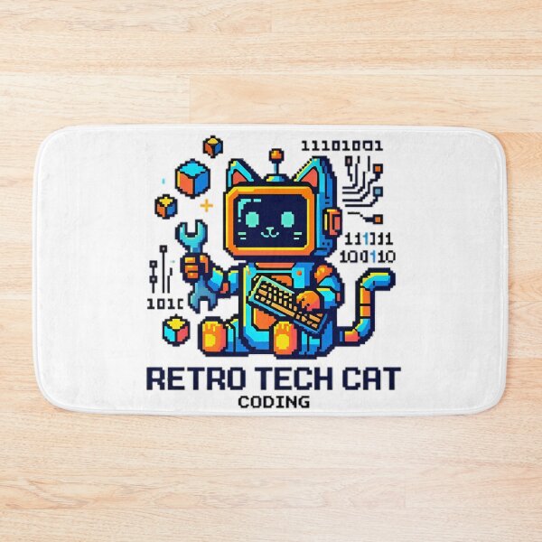 Item preview, Retro Tech Coding Catcoding cat designed and sold by GaditanoKbron.