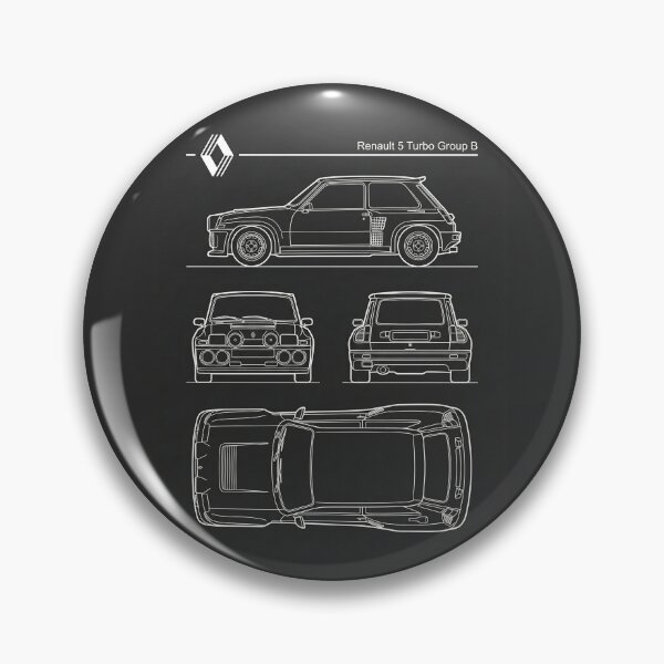 Item preview, Renault 5 Turbo Blueprint Classic 80s Group B Rally Car Outline designed and sold by Motorline44.