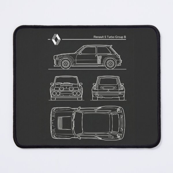 Item preview, Renault 5 Turbo Blueprint Classic 80s Group B Rally Car Outline designed and sold by Motorline44.