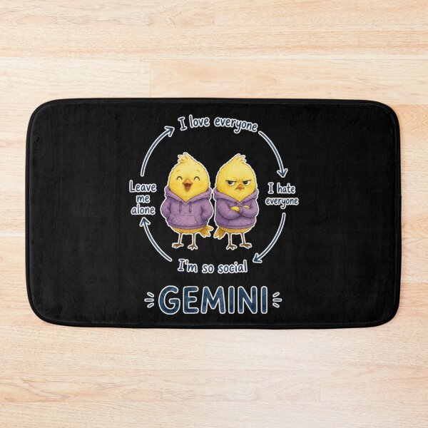 Item preview, Gemini Social Battery Twin Chicks Cute Zodiac Meme Art designed and sold by AMS.
