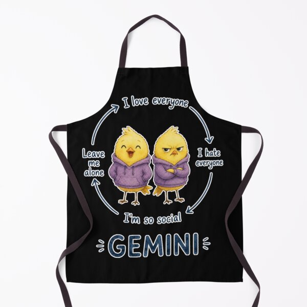 Item preview, Gemini Social Battery Twin Chicks Cute Zodiac Meme Art designed and sold by AMS.