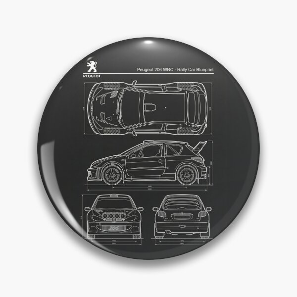 Item preview, Peugeot 206 WRC Blueprint Classic Rally Car Technical Outline designed and sold by Motorline44.