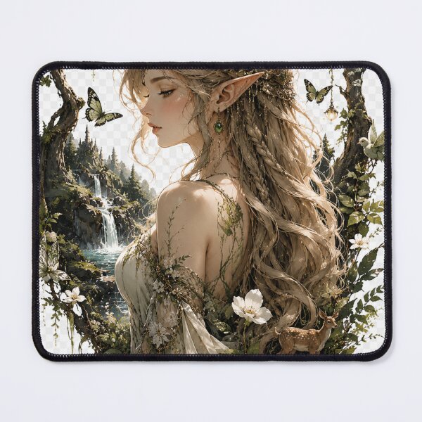 Item preview, Forest Elf Goddess | Nature Fantasy Aesthetic Artwork designed and sold by Sticleg.