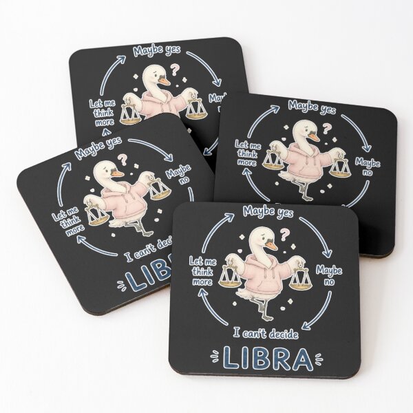 Item preview, Libra Indecisive Overthinking Swan Cute Zodiac Meme Art designed and sold by AMS.
