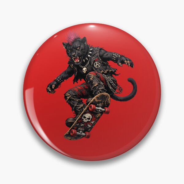 Item preview, Punk Panther Skateboarder designed and sold by Unreasonableart.