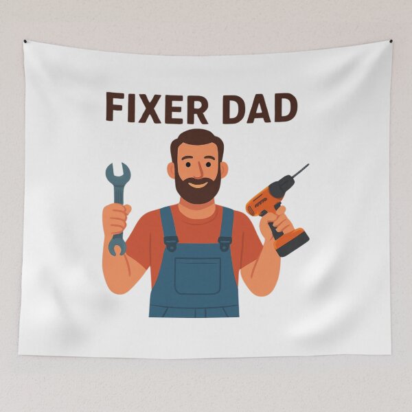 Item preview, Fixer Dad Funny Handyman Dad DIY Tools Cartoon Design designed and sold by smilup.