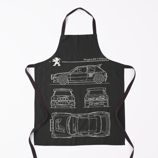 Item preview, Peugeot 205 T16 Group B Blueprint Classic Rally Car Outline designed and sold by Motorline44.