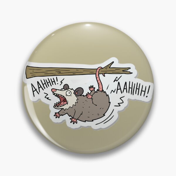 Item preview, Screaming Possum AHHH! - Funny Chaotic Opossum Meme Cartoon Sticker designed and sold by Picmagico.