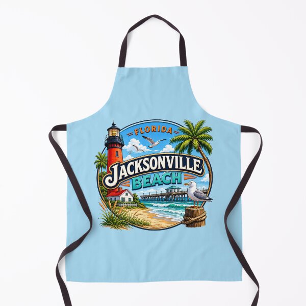 Item preview, Jacksonville Beach, Florida - Lighthouse Coastal Scene designed and sold by Myra365Art.