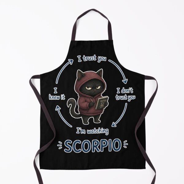 Item preview, Scorpio Trust Issues Cat Cute Zodiac Meme Art designed and sold by AMS.