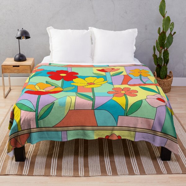 Item preview, Colorful Abstract Floral Pattern | Modern Art Design | Red, Yellow, Orange Flowers designed and sold by Ditstyle.