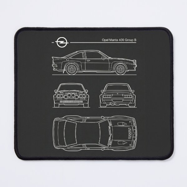 Item preview, Opel Manta 400 Group B Blueprint Classic Rally Car Technical Outline designed and sold by Motorline44.