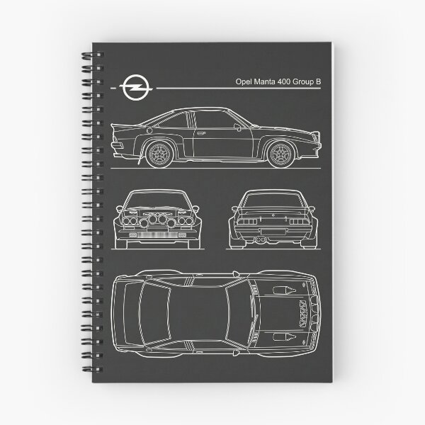 Item preview, Opel Manta 400 Group B Blueprint Classic Rally Car Technical Outline designed and sold by Motorline44.