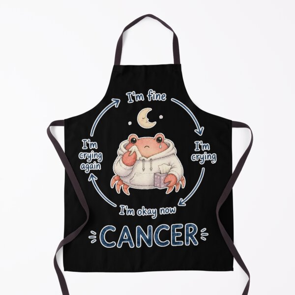 Item preview, Cancer Crying Emotional Cycle Cute Crab Zodiac Meme Art designed and sold by AMS.
