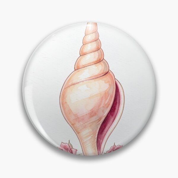 Item preview, Conch Shell Watercolor Art -  Luxury Tropical Coastal Print designed and sold by LuminaArtRO.