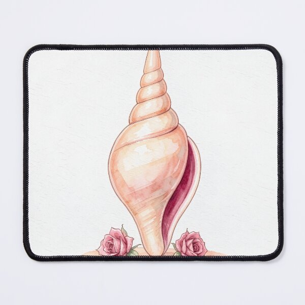 Item preview, Conch Shell Watercolor Art -  Luxury Tropical Coastal Print designed and sold by LuminaArtRO.