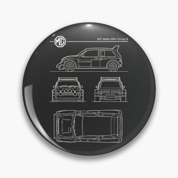 Item preview, MG Metro 6R4 Group B Blueprint Classic Rally Car Technical Outline designed and sold by Motorline44.