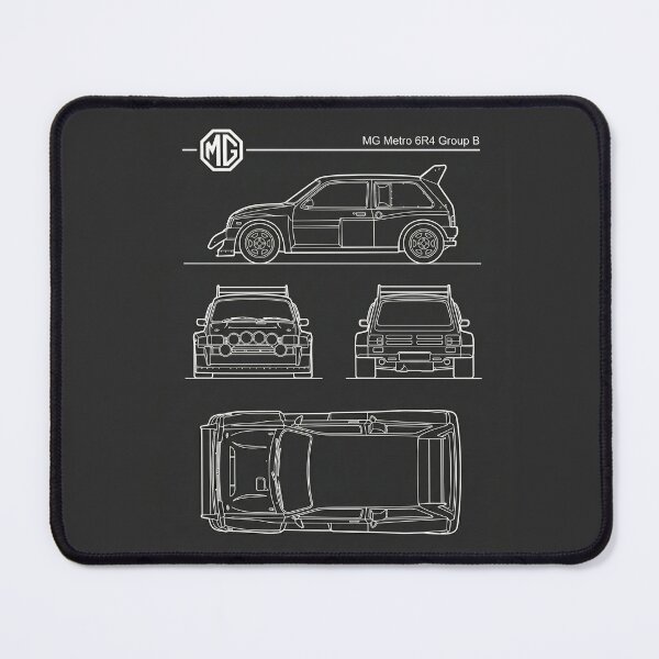 Item preview, MG Metro 6R4 Group B Blueprint Classic Rally Car Technical Outline designed and sold by Motorline44.
