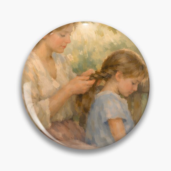 Item preview, Impressionist Mother Braiding Daughter Hair designed and sold by AwesomeBeyondLimits.