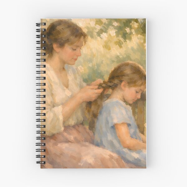 Item preview, Impressionist Mother Braiding Daughter Hair designed and sold by AwesomeBeyondLimits.