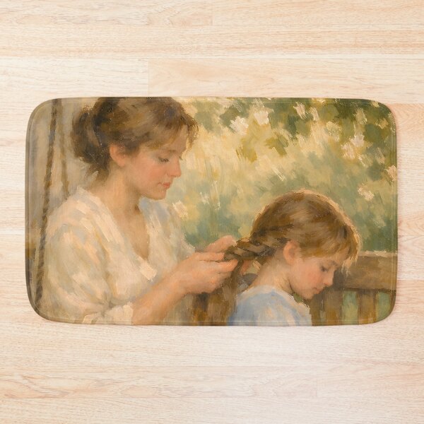 Item preview, Impressionist Mother Braiding Daughter Hair designed and sold by AwesomeBeyondLimits.
