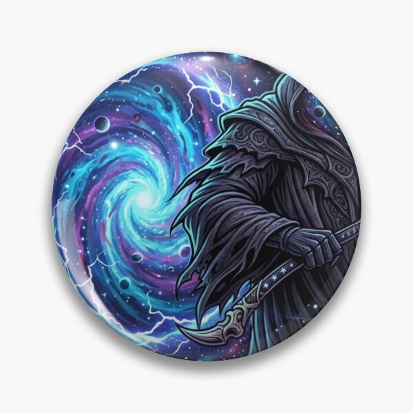Item preview, Cosmic Grim Reaper Galaxy Portal Fantasy Art designed and sold by JeevanStickers.