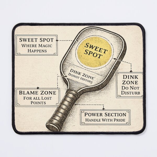 Item preview, Pickleball Paddle Anatomy – Funny Vintage Technical Diagram Art | Pickleball Player Gift designed and sold by irfanshikh.