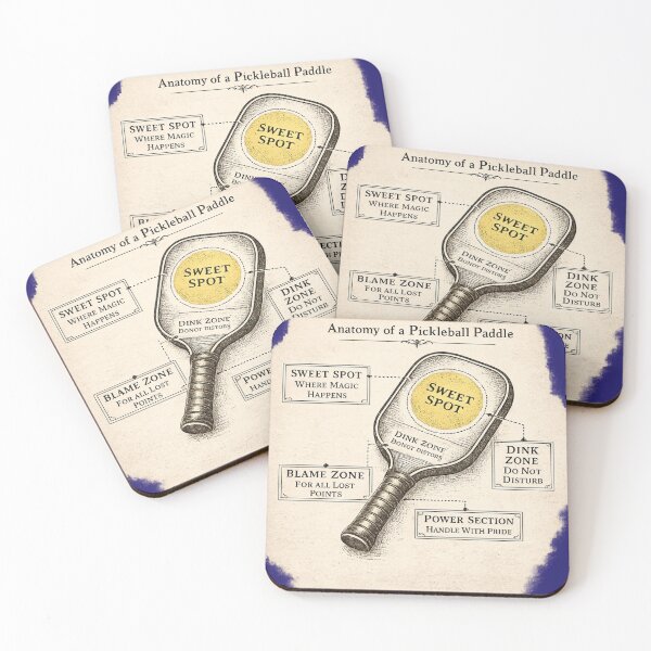 Item preview, Pickleball Paddle Anatomy – Funny Vintage Technical Diagram Art | Pickleball Player Gift designed and sold by irfanshikh.