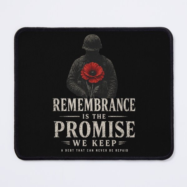 Item preview, Remembrance Is The Promise We Keep A Debt That Can Never Be Repaid Military Veteran Tribute Poppy Memorial designed and sold by FormalDehyena.