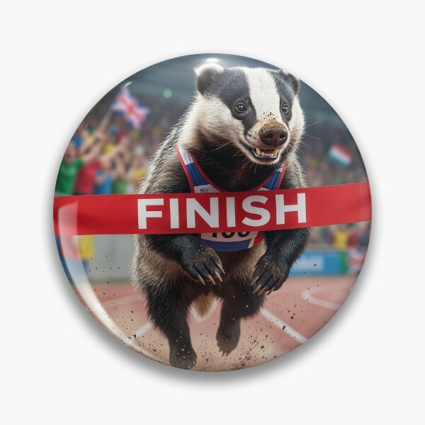 Item preview, Badger Crosses the Finish Line designed and sold by Tridentulus.