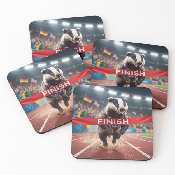 Item preview, Badger Crosses the Finish Line designed and sold by Tridentulus.