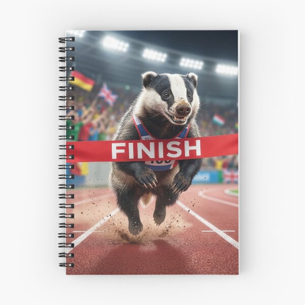 Item preview, Badger Crosses the Finish Line designed and sold by Tridentulus.